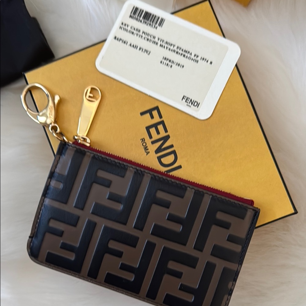 100 percent authentic Fendi key case pouch
